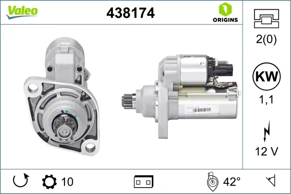Стартер 438174 VALEO