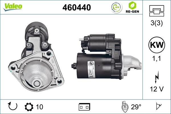 Стартер 460440 VALEO