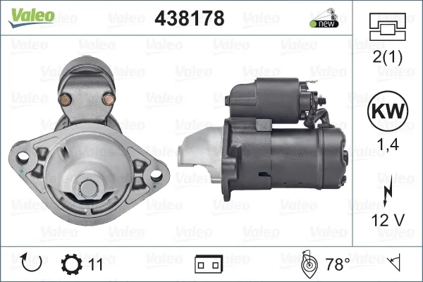 Стартер 438178 VALEO