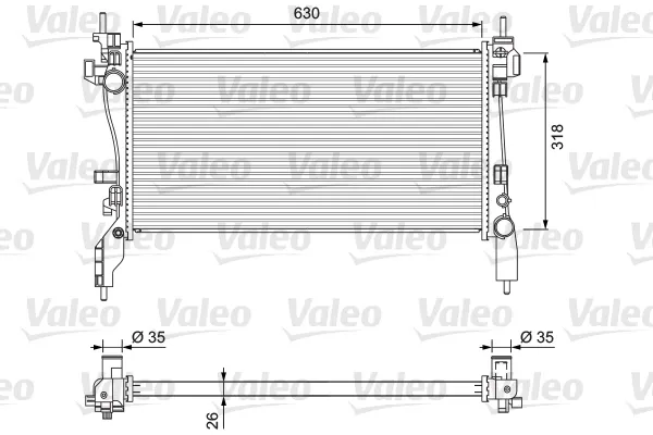 Радіатор 701718 VALEO