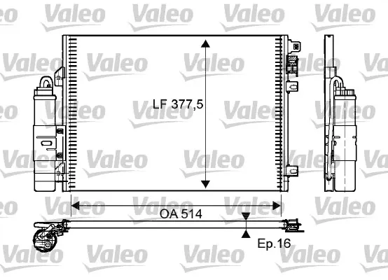Радіатор кондиціонера 814051 VALEO