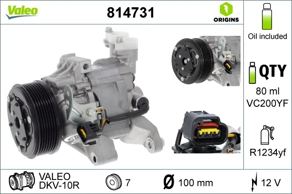 Компресор кондиціонера 814731 VALEO
