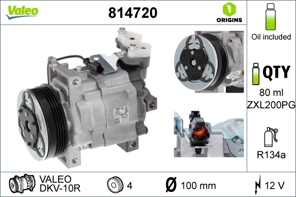 Компресор кондиціонера 814720 VALEO