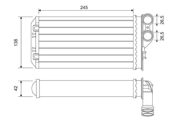 Радіатор пічки 811503 VALEO