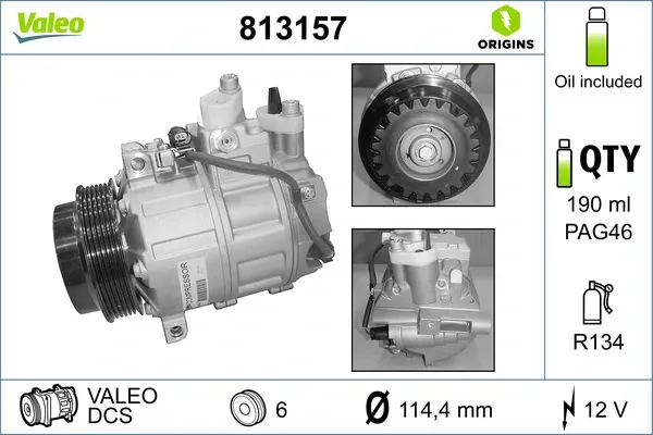 813157 VALEO Компресор холодоагенту