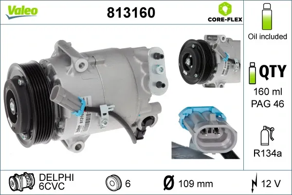 Компресор кондиціонера 813160 VALEO