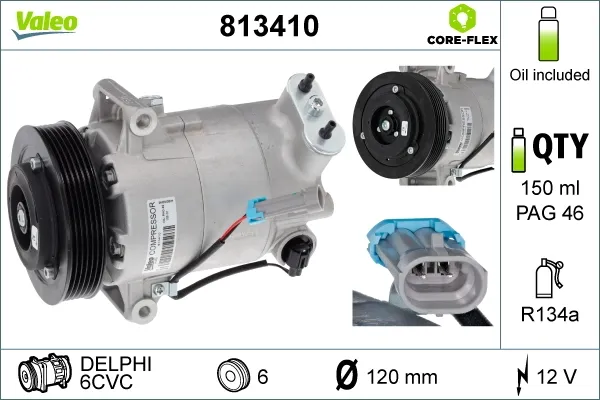 Компресор кондиціонера 813410 VALEO