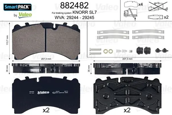 Задні гальмівні колодки A0084207320 Mercedes