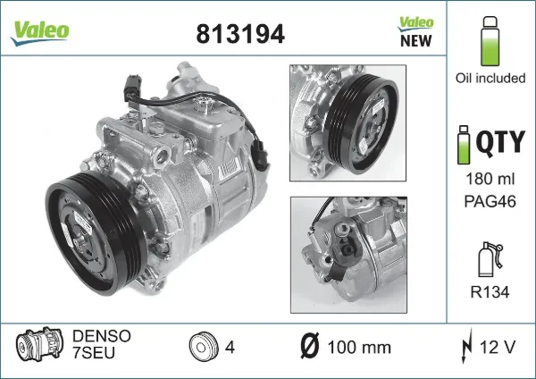 Компресор кондиціонера 813194 VALEO