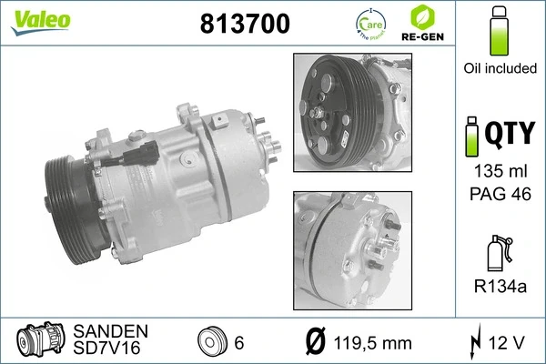 Компресор кондиціонера 813700 VALEO
