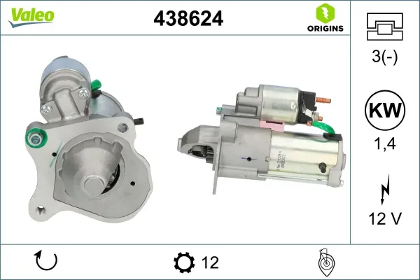 Стартер 438624 VALEO