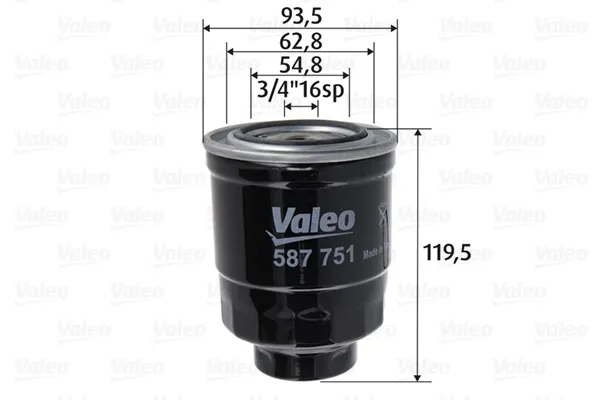 Паливний фільтр 587751 VALEO