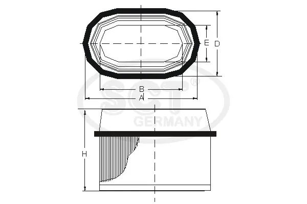 Повітряний фільтр SB213 SCT