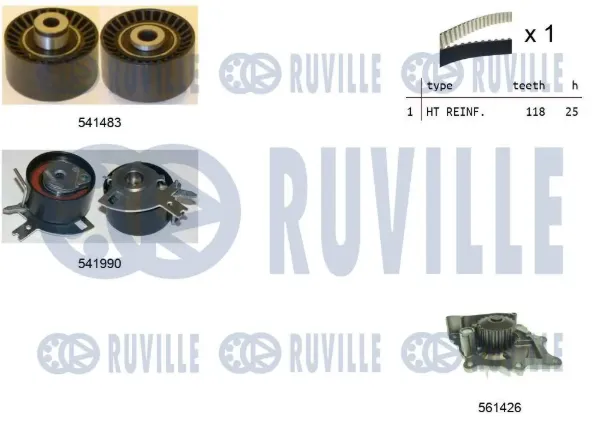 Комплект ГРМ 5502801 Ruville