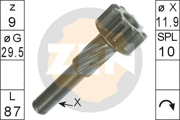 Ремкомплект стартера на Nissan Sunny III N14