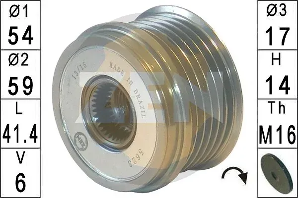 Шків генератора ZN5623 ERA