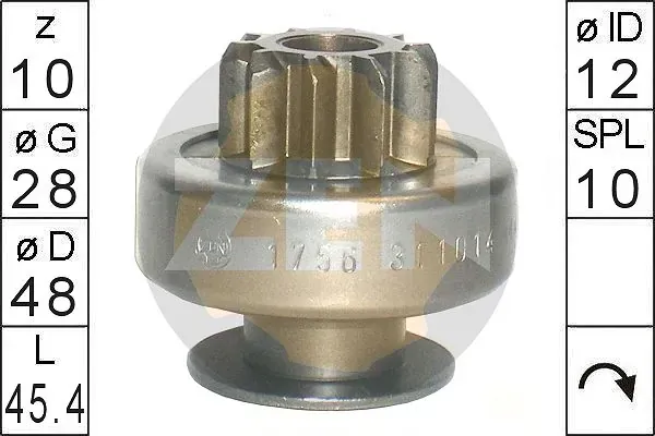 Бендикс стартера ZN1756 ERA
