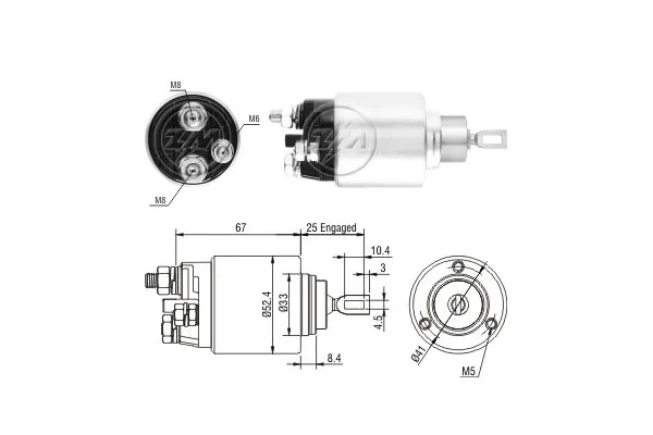 Реле втягуюче стартера ZM3381 ERA