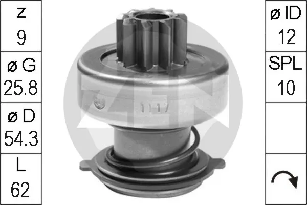 Бендикс стартера ZN1117 ERA