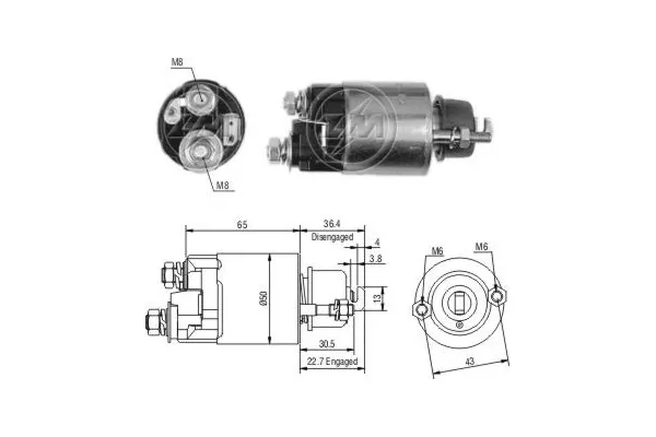 Втягуюче реле стартера ZM703 ERA