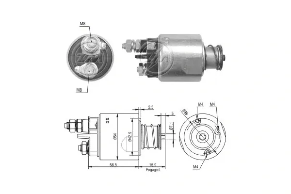 Втягуюче реле стартера ZM1495 ERA