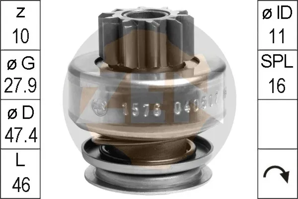 Бендикс стартера ZN1576 ERA