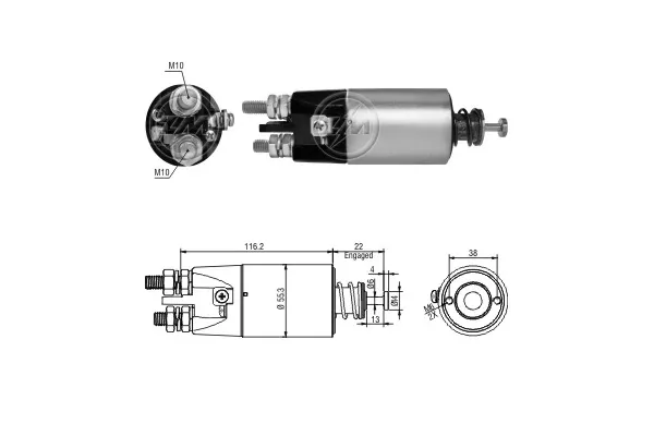Втягуюче реле стартера ZM3897 ERA
