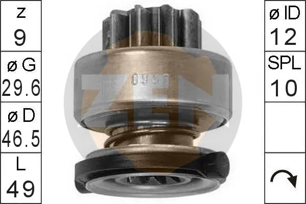 Бендикс стартера ZN0997 ERA
