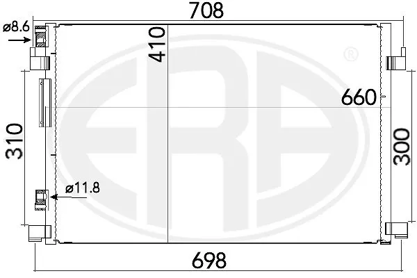 Радіатор кондиціонера 667165 ERA