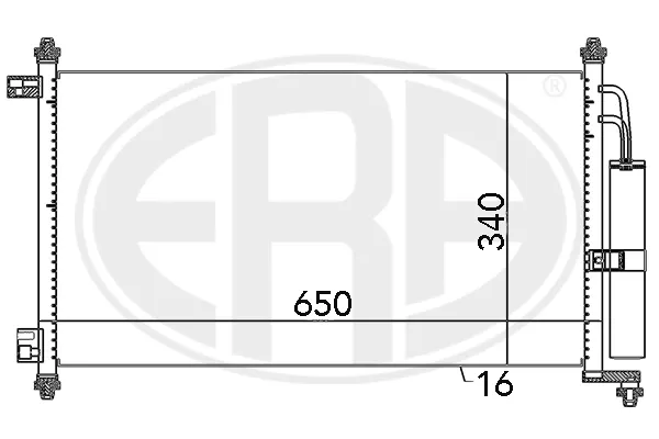 Радіатор кондиціонера 667069 ERA