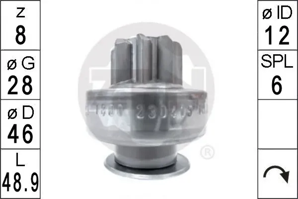 Бендикс стартера ZN1800 ERA