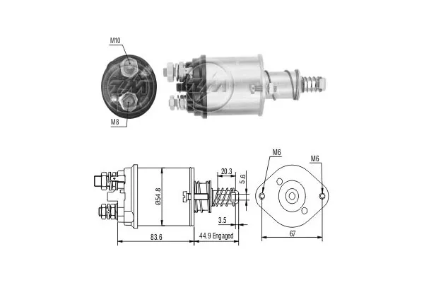 Втягуюче реле стартера ZM615 ERA