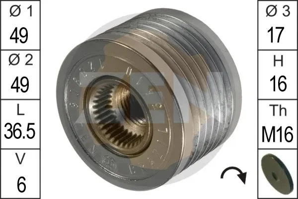 Шків генератора ZN5410 ERA
