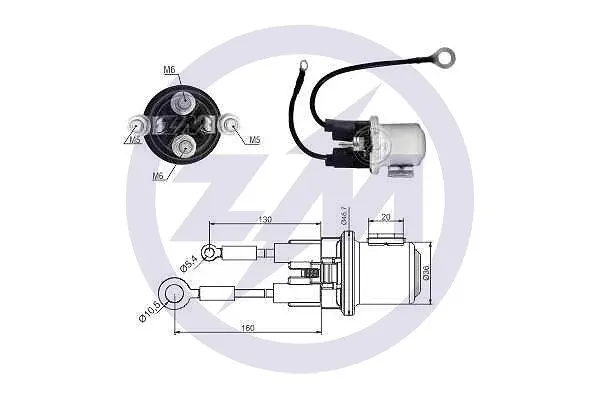 Втягуюче реле стартера ZM2408 ERA