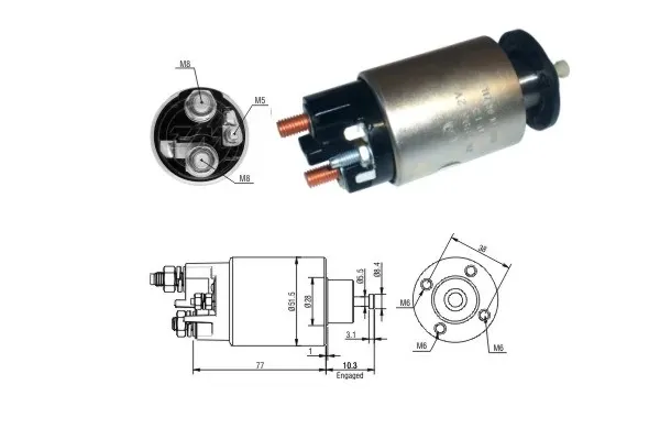 Втягуюче реле стартера ZM3993 ERA