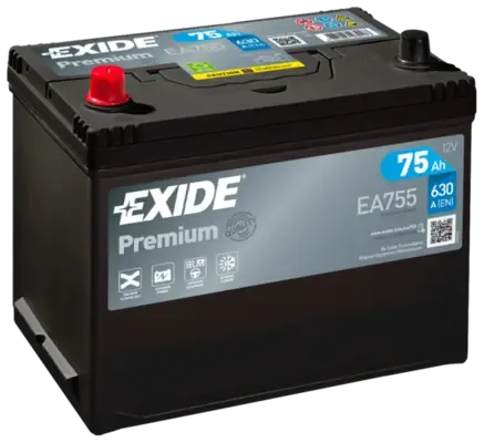 Акумуляторна батарея, АКБ EA755 Exide