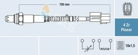 Лямбдазонд, датчик кисню до каталізатора 77450 FAE
