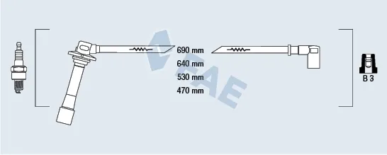Високовольтні дроти 83641 FAE