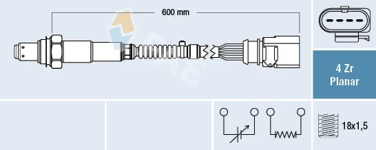 Лямбда-зонд, датчик кисню після каталізатора 77704 FAE