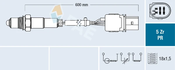 Лямбдазонд, датчик кисню до каталізатора 75030 FAE