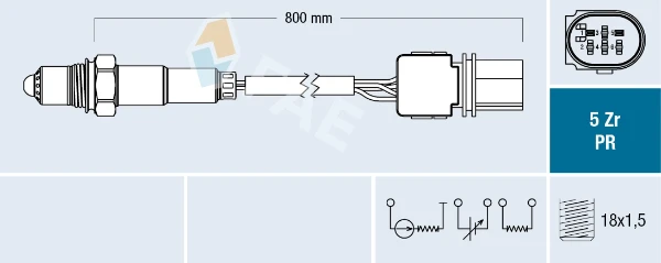 Лямбдазонд, датчик кисню до каталізатора 75051 FAE