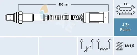 Лямбда-зонд, датчик кисню після каталізатора 77206 FAE