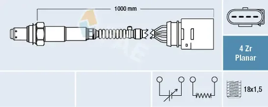 Лямбдазонд, датчик кисню до каталізатора 77404 FAE