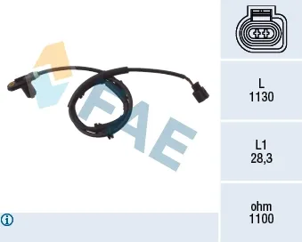 Датчик АБС (ABS) задній 78025 FAE