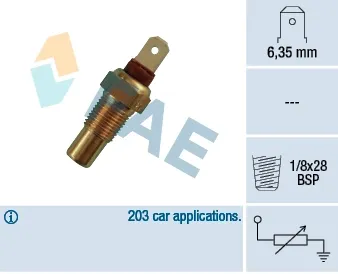 Датчик температури охолоджуючої рідини 31570 FAE