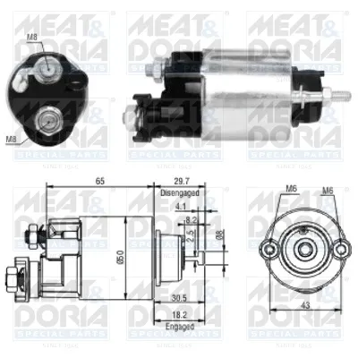 Втягуюче реле стартера 46163 Meat&Doria