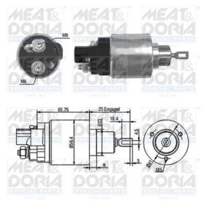 Втягуюче реле стартера 46070 Meat&Doria