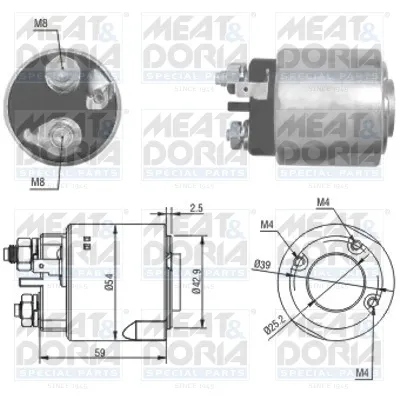Втягуюче реле стартера 46160 Meat&Doria