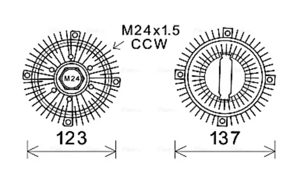Вискомуфта вентилятора FDC449 AVA
