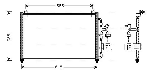 Радіатор кондиціонера DW5013 AVA
